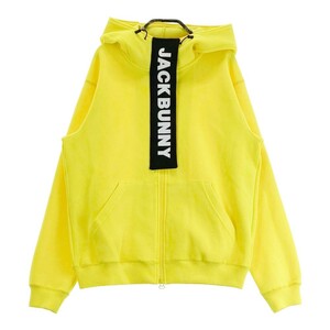 JACK BUNNY Jack ba knee full Zip long sleeve knitted Parker yellow group 1 [240101164045] Golf wear lady's 