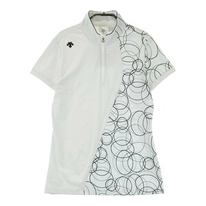 DESCENTE GOLF デサントゴルフ ハーフジップ半袖Tシャツ ホワイト系 M [240101134523] ゴルフウェア レディース