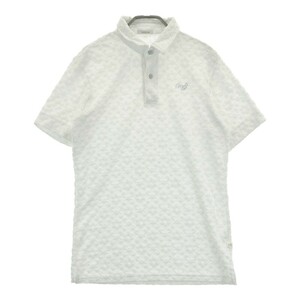 MOCO モコ 半袖ポロシャツ パイル 総柄 ホワイト系 48 [240101165515] ゴルフウェア メンズ