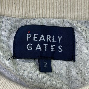 PEARLY GATES パーリーゲイツ 2022年モデル 裏地付 カシミヤ ニットセーター バックロゴ ホワイト系 2 [240101163242] ゴルフウェアの画像4