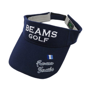 【新品】BEAMS GOLF ビームスゴルフ 2023年モデル ウール混 サンバイザー ネイビー系 57-59cm [240101165469] ゴルフウェア