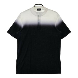 PEARLY GATES パーリーゲイツ 2022年モデル ハーフジップ 半袖Tシャツ グラデーション ブラック系 6 [240101165455] ゴルフウェア メンズ