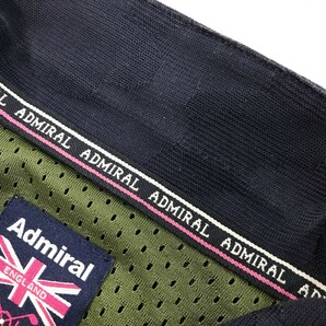 【1円】ADMIRAL アドミラル 袖フリル 半袖ポロシャツ ジャガード カモフラ 総 ネイビー系 L [240101089506] レディースの画像8