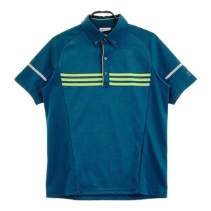 【1円】ADIDAS GOLF アディダスゴルフ N67941 半袖 ポロシャツ ボタンダウン グリーン系 M [240101116153] メンズ