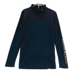 TOMMY HILFIGER GOLF トミー ヒルフィガーゴルフ ハイネック 長袖 メッシュインナー Tシャツ ブラック系 S [240101088578] ゴルフウェア