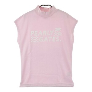 PEARLY GATES パーリーゲイツ 2023年モデル ハイネック ノースリーブTシャツ ピンク系 0 [240101167235] ゴルフウェア レディース