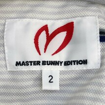 MASTER BUNNY EDITION マスターバニーエディション 半袖ポロシャツ ボーダー柄 グレー系 2 [240101166592] ゴルフウェア レディース_画像3