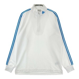 ADIDAS GOLF アディダスゴルフ IC232 ハーフジップ 長袖Tシャツ ホワイト系 S [240101169141] ゴルフウェア メンズ