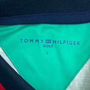 【新品】TOMMY HILFIGER GOLF トミー ヒルフィガーゴルフ 半袖ポロシャツ 総柄 グリーン系 L [240101170025] ゴルフウェア メンズの画像3