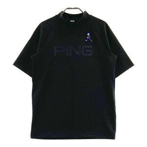 【新品】PING ピン ハイネック 半袖Tシャツ ブラック系 L [240101103496] ゴルフウェア レディース