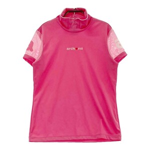 ARCHIVIO アルチビオ 襟付き半袖Tシャツ メッシュ ピンク系 38 [240001968269] ゴルフウェア レディース