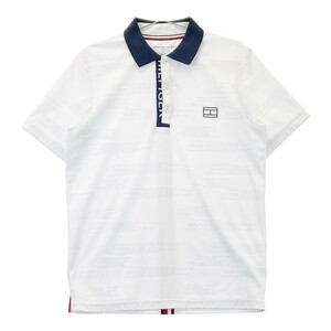 TOMMY HILFIGER GOLF トミー ヒルフィガーゴルフ 半袖ポロシャツ 総柄 ホワイト系 M [240101168976] ゴルフウェア メンズ