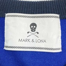 MARK&LONA マークアンドロナ ウール混 ニットセーター ネイビー系 S [240101037427] ゴルフウェア レディース_画像3