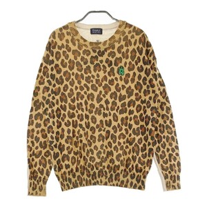 PEARLY GATES Pearly Gates вязаный свитер Leopard рисунок оттенок бежевого 1 [240001628500] Golf одежда женский 