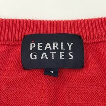 PEARLY GATES パーリーゲイツ Vネックニットベスト レッド系 4 [240001746445] ゴルフウェア メンズ_画像5