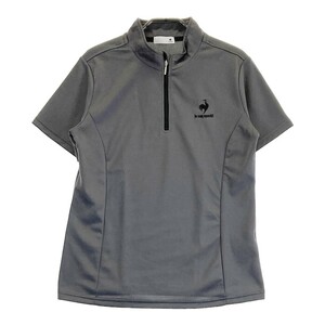 LECOQ GOLF ルコックゴルフ 2022年モデル ハーフジップ 半袖Tシャツ グレー系 O [240101169795] ゴルフウェア メンズ