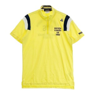 LECOQ GOLF ルコックゴルフ QGMRJA18 ハーフジップ 半袖Tシャツ イエロー系 L [240101168854] ゴルフウェア メンズ