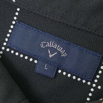 CALLAWAY キャロウェイ 半袖ポロシャツ 総柄 ブラック系 L [240101169902] ゴルフウェア メンズ_画像3