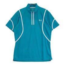 UNDER ARMOUR アンダーアーマー ハーフジップ 半袖Tシャツ ブルー系 LG [240101170110] ゴルフウェア メンズ_画像1