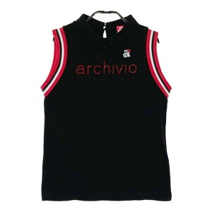 ARCHIVIO アルチビオ ノースリーブ 襟付きTシャツ ブラック系 38 [240101092400] ゴルフウェア レディース