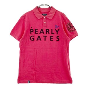 PEARLY GATES パーリーゲイツ 半袖ポロシャツ レッド系 4 [240101035594] ゴルフウェア メンズ