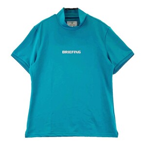 BRIEFING GOLF ブリーフィング 2022年モデル ハイネック 半袖Tシャツ ブルー系 L [240101170703] ゴルフウェア レディースの画像1