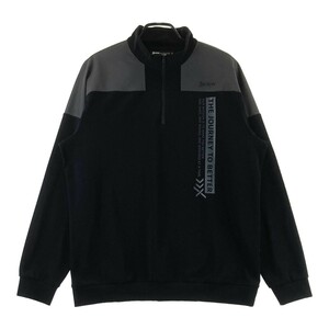 SRIXON スリクソン by DESCENTE ハーフジップ 長袖 Tシャツ ブラック系 3L [240101168999] ゴルフウェア メンズ