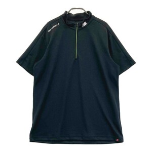 NEW BALANCE ニューバランス 2022年モデル ハーフジップ半袖 Tシャツ ブラック系 6 [240101171938] ゴルフウェア メンズ