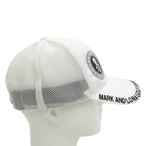 MARK&LONA マークアンドロナ メッシュキャップ フラワー ホワイト系 FREE [240101068573] ゴルフウェアの画像3