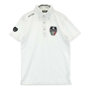 KAPPA GOLF カッパゴルフ 半袖ポロシャツ ボタンダウン 総柄 ホワイト系 S [240001592781] ゴルフウェア メンズ