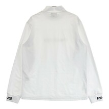 PING ピン 2023年モデル ハイネック長袖 Tシャツ ホワイト系 M [240101171836] ゴルフウェア メンズ_画像2