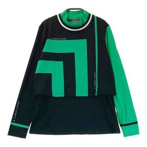 【新品】LANVIN SPORT ランバン スポール VLU103112 長袖ハイネックTシャツ グリーン系 40 [240101173701] ゴルフウェア レディース