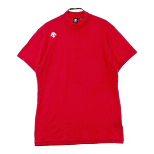 DESCENTE GOLF デサントゴルフ ハイネック 半袖Tシャツ レッド系 XO [240101124956] ゴルフウェア メンズ