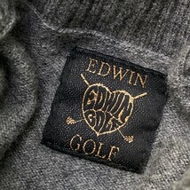 EDWIN GOLF エドウィンゴルフ タートルネック 長袖ニット セーター グレー系 L [240101172952] ゴルフウェア レディース_画像3