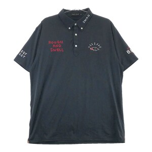 ROUGH&SWELL ラフアンドスウェル 半袖ポロシャツ ネイビー系 XL [240101172975] ゴルフウェア メンズ