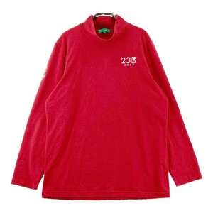 23区GOLF ニジュウサンクゴルフ ハイネック 長袖Tシャツ レッド系 3L [240101175723] ゴルフウェア メンズ