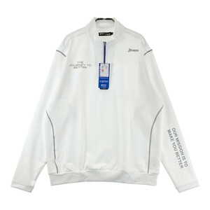 SRIXON スリクソン ハーフジップ 長袖Tシャツ デサント ホワイト系 3L [240101175731] ゴルフウェア メンズ