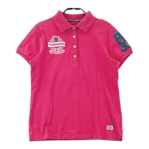 PEARLY GATES パーリーゲイツ 30周年モデル 半袖ポロシャツ ワッペン ピンク系 1 [240001795845] ゴルフウェア レディース