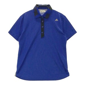 【1円】ADIDAS GOLF アディダスゴルフ 半袖ポロシャツ ブルー系 M [240001986730] レディース