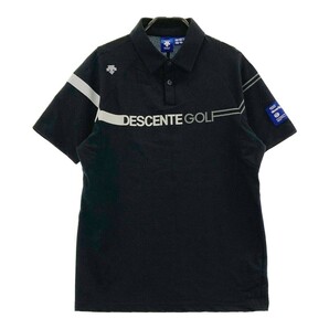 【1円】DESCENTE GOLF デサントゴルフ 半袖ポロシャツ ブラック系 L [240101107806] メンズの画像1