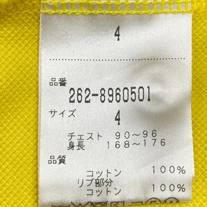 【1円】JACK BUNNY ジャックバニー 半袖ポロシャツ イエロー系 4 [240101124081] メンズの画像4