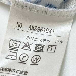 【1円】AND PER SE アンパスィ 半袖ポロシャツ ボタンダウン ワッペン ロゴ 総柄 ホワイト系 M [240101125056] メンズの画像5