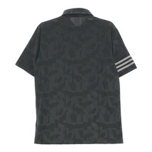 【1円】ADIDAS GOLF アディダスゴルフ GM3663 半袖ポロシャツ 総柄 ブラック系 M [240101125724] メンズ_画像2