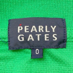 【1円】PEARLY GATES パーリーゲイツ 半袖ポロシャツ ニコちゃん 刺繍 グリーン系 0 [240101126655] レディースの画像3