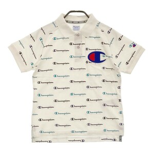 【1円】CHAMPION GOLF チャンピオンゴルフ 半袖ポロシャツ ロゴ 総柄 ホワイト系 MEDIUM [240101130365] レディースの画像1