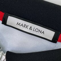 MARK&LONA マークアンドロナ ハーフジップ半袖ポロシャツ カモフラ柄 ブルー系 46 [240101129042] ゴルフウェア メンズ_画像3