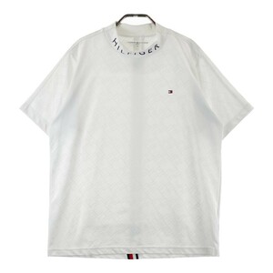 TOMMY HILFIGER GOLF トミー ヒルフィガーゴルフ ハイネック半袖Tシャツ 総柄 ホワイト系 LL [240101171981] ゴルフウェア メンズ