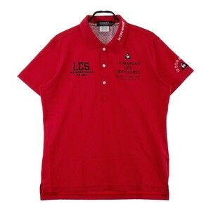 LECOQ GOLF ルコックゴルフ 半袖ポロシャツ レッド系 LL [240101178674] ゴルフウェア メンズ