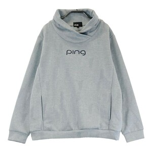 PING ピン 2023年モデル ハイネック スウェット トレーナー 総柄 グレー系 M [240101179105] ゴルフウェア レディース