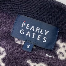 PEARLY GATES パーリーゲイツ ニット セーター 総柄 ネイビー系 5 [240101181968] ゴルフウェア メンズ_画像3